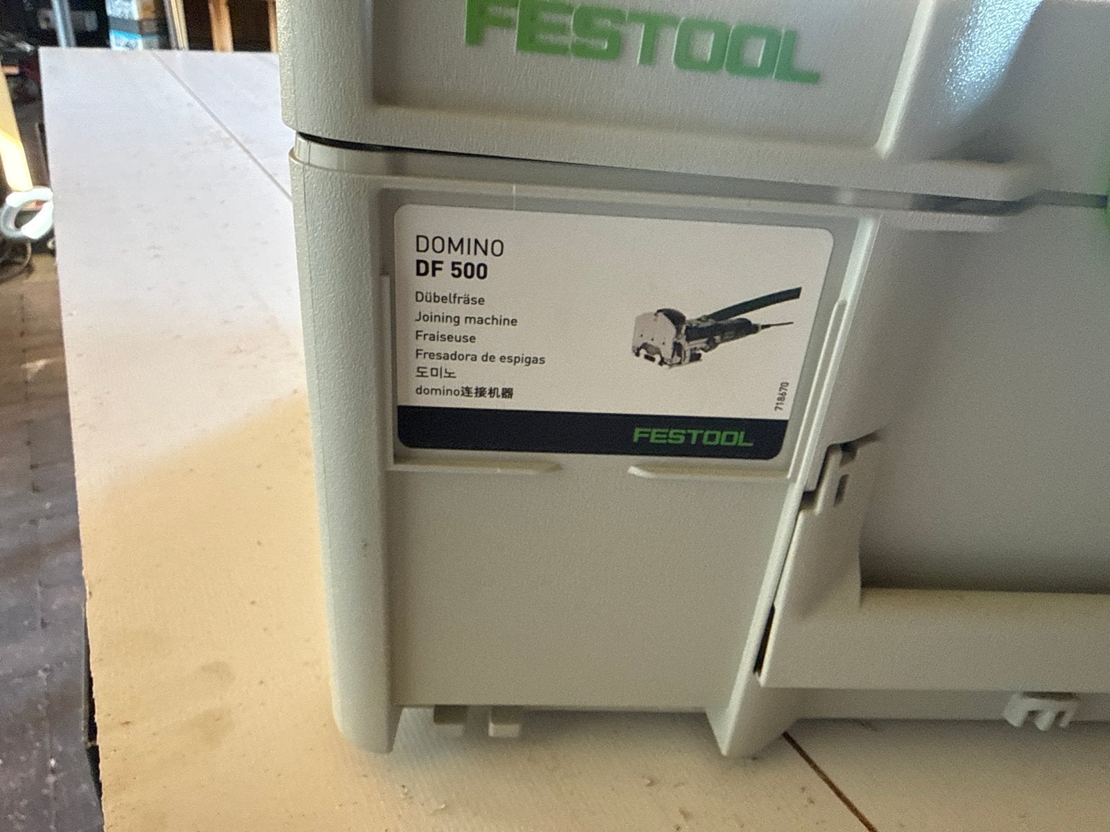 Festool Domino DF 500 Freesmachine met toebehoren, Doe-het-zelf en Verbouw, Ophalen, Nieuw, Elektrisch, Lamellenfrees