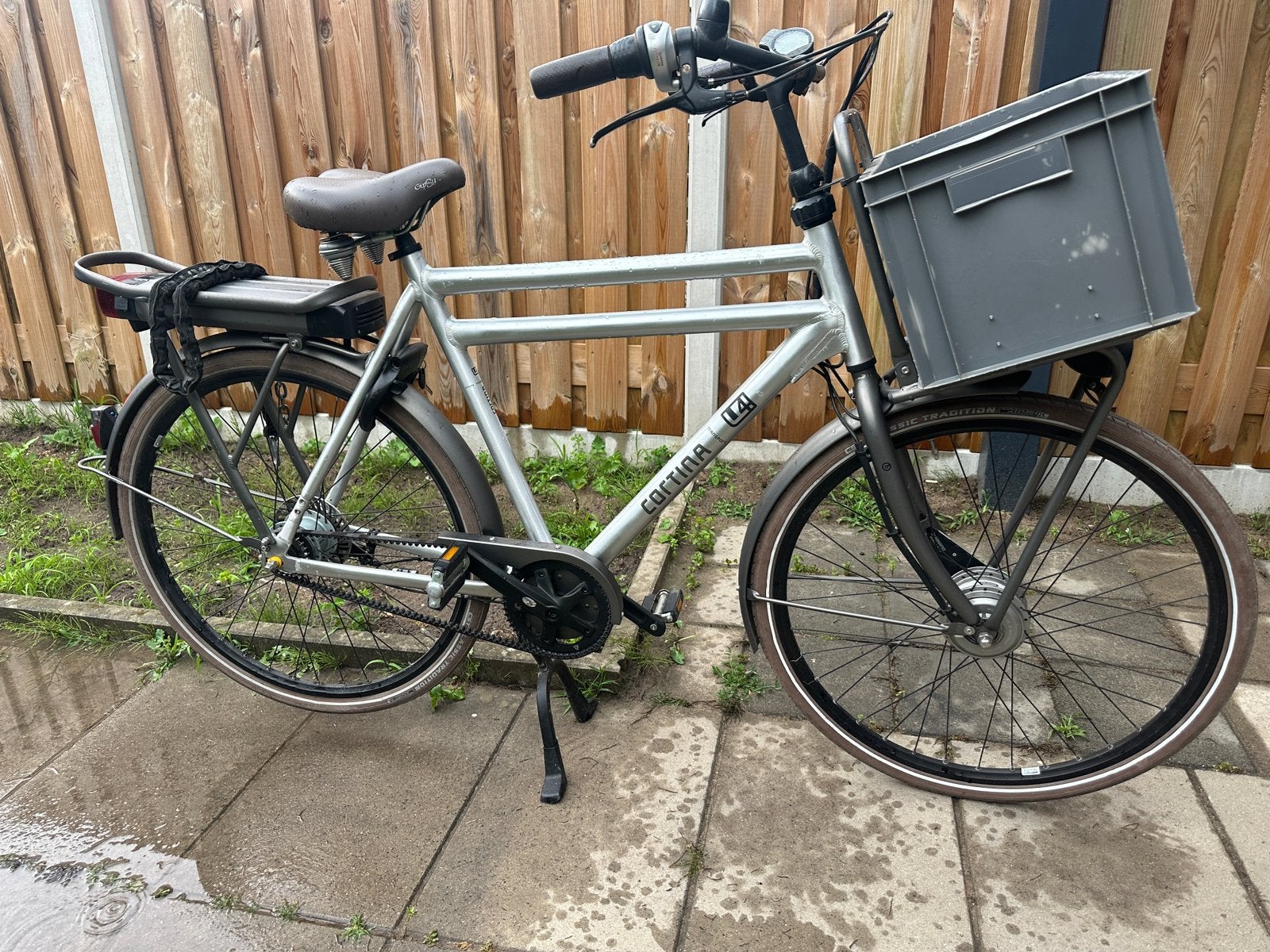 Elektrische Cortina E-U4 Herenfiets 61cm 7V 400Watt EBIKE, 57 tot 61 cm, Ophalen of Verzenden, Zo goed als nieuw, Overige merken