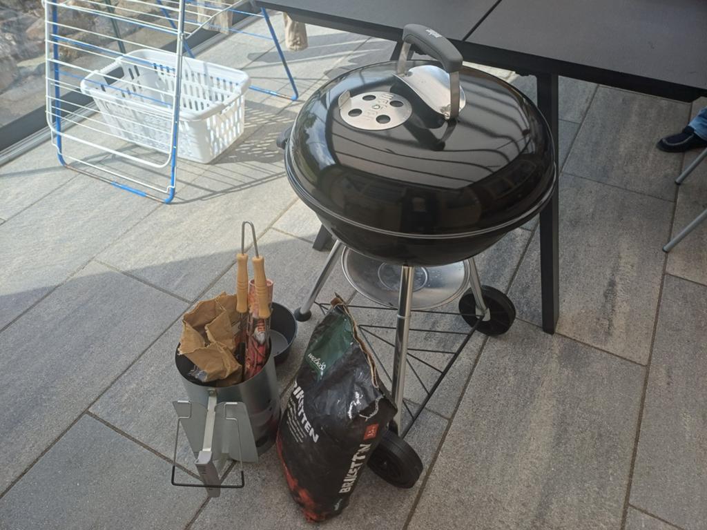 Weber Compact Kettle BBQ 47cm met accessoires, Ophalen, Zo goed als nieuw, Weber