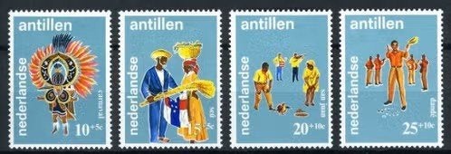 Nederlandse Antillen 1969 -nvph 410-413 - Folklore, Ophalen of Verzenden