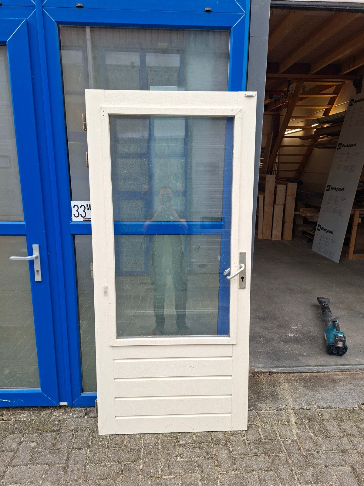 Achterdeur met 3-puntsluiting en isolatieglas 925x2015mm, Ophalen, Gebruikt, 80 tot 100 cm, Buitendeur