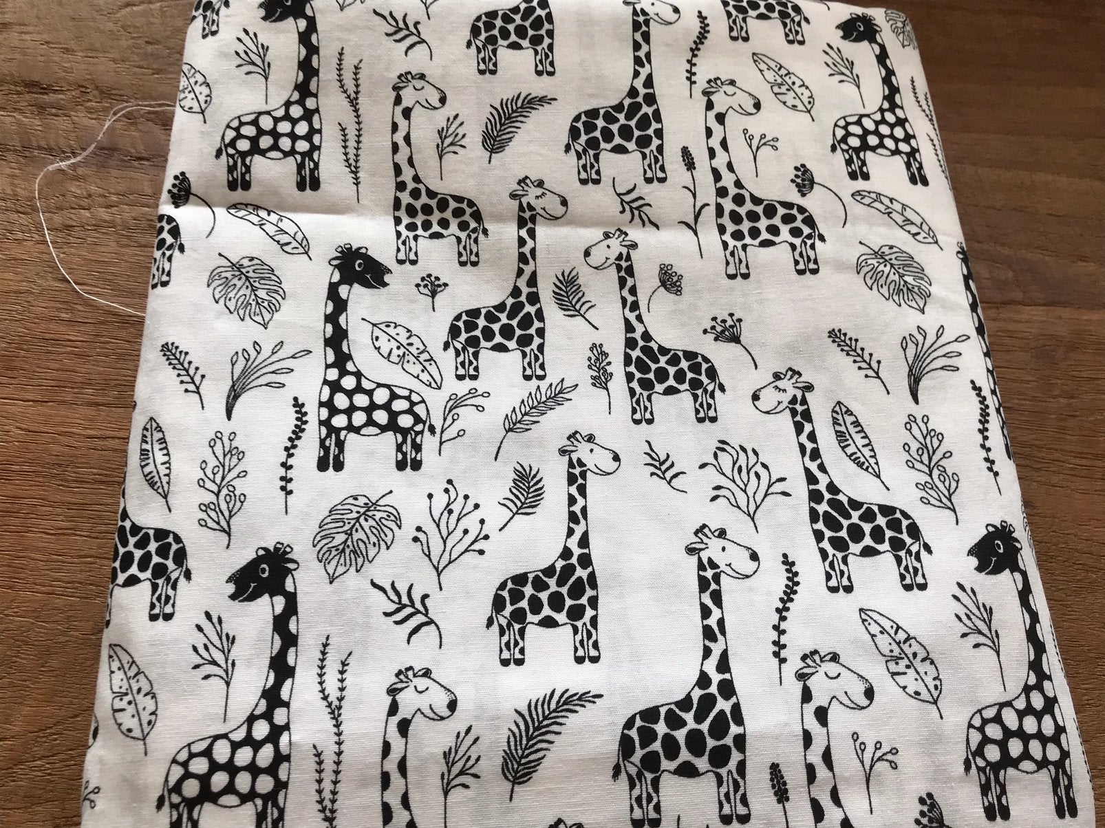 Katoen stenzo wit met zwarte giraf, Overige kleuren, 120 cm of meer, Ophalen of Verzenden, Zo goed als nieuw