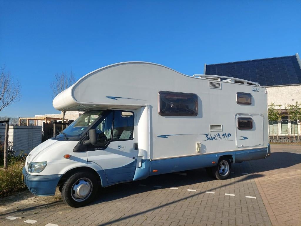Ruime alkoof camper 6p met stapelbed/ Ford Transit 2.4 turbo, Overige merken, Ringverwarming, Ford, Airbags