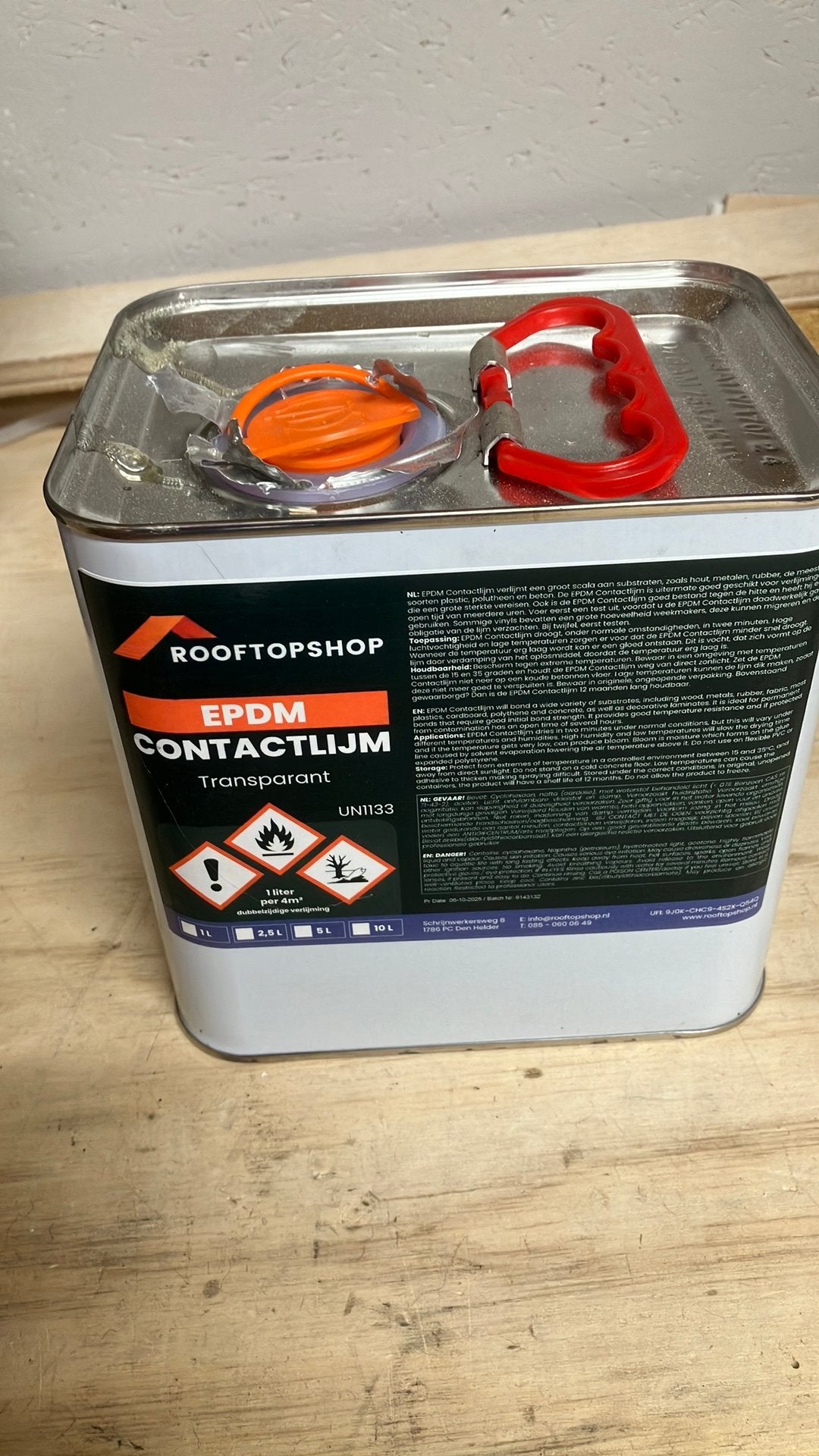 EPDM contactlijm, Ophalen, Zwart, Overige materialen, Minder dan 5 m²