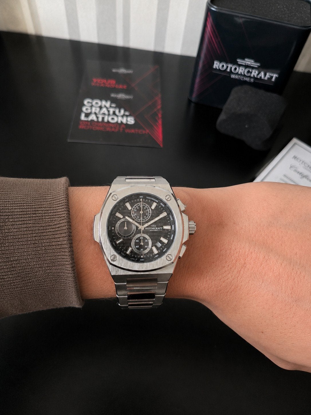 Rotorcraft Arcane RC5003 Chrono Herenhorloge – Gloednieuw in, Overige merken, Staal, Staal, Polshorloge