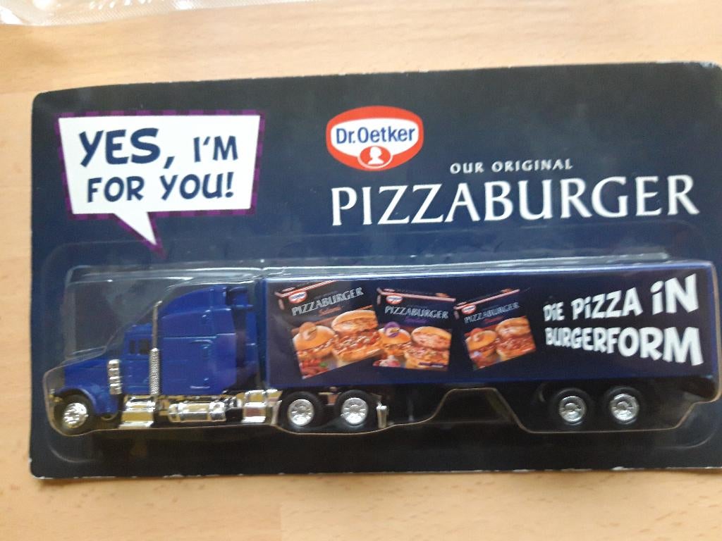 Kenworth trekker & trailer Pizzaburger - NIEUW 1:87 H0, Ophalen of Verzenden, Nieuw, Bus of Vrachtwagen, Overige merken