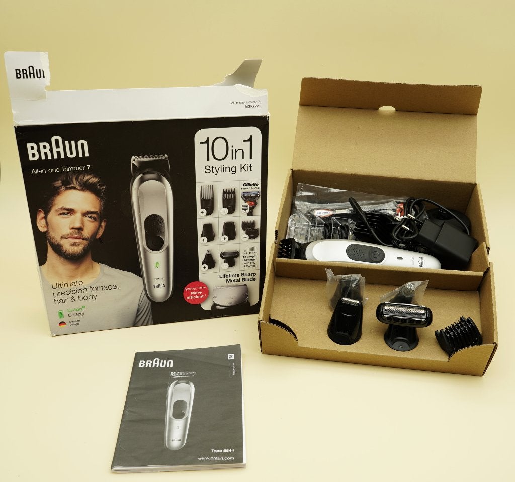 Braun All-in-one Trimmer 7 MGK7220 – 10-in-1 Stylingset, Tondeuse, Ophalen of Verzenden, Zo goed als nieuw, Braun