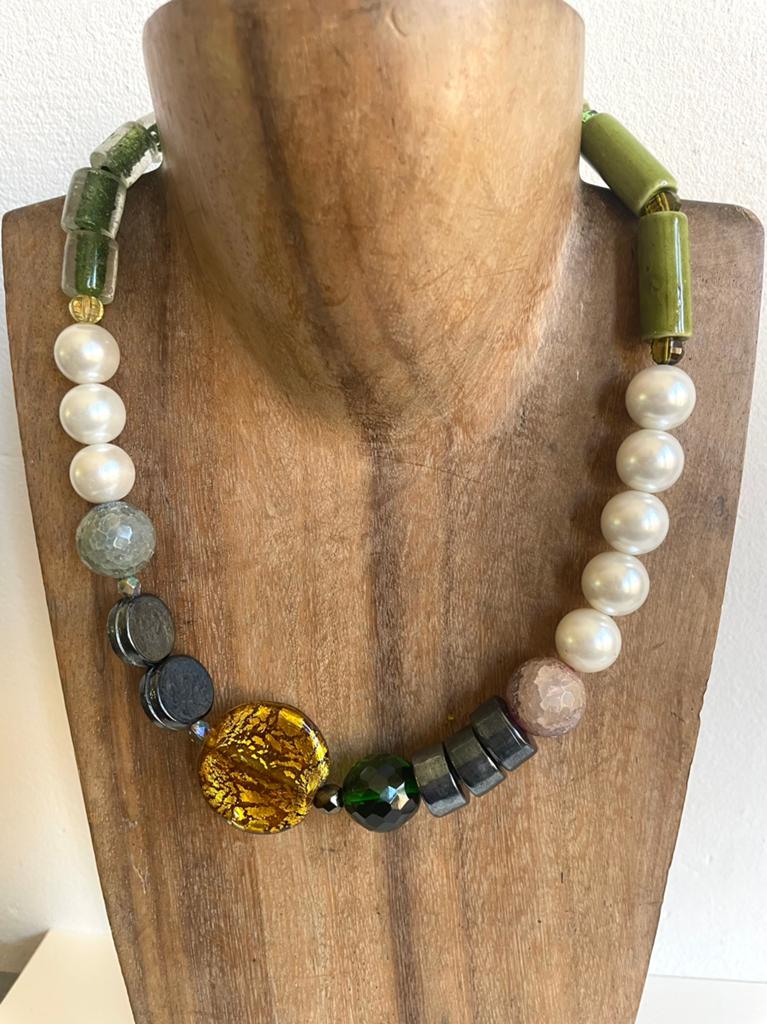 Collier, Ophalen of Verzenden, Nieuw, Groen, Overige materialen