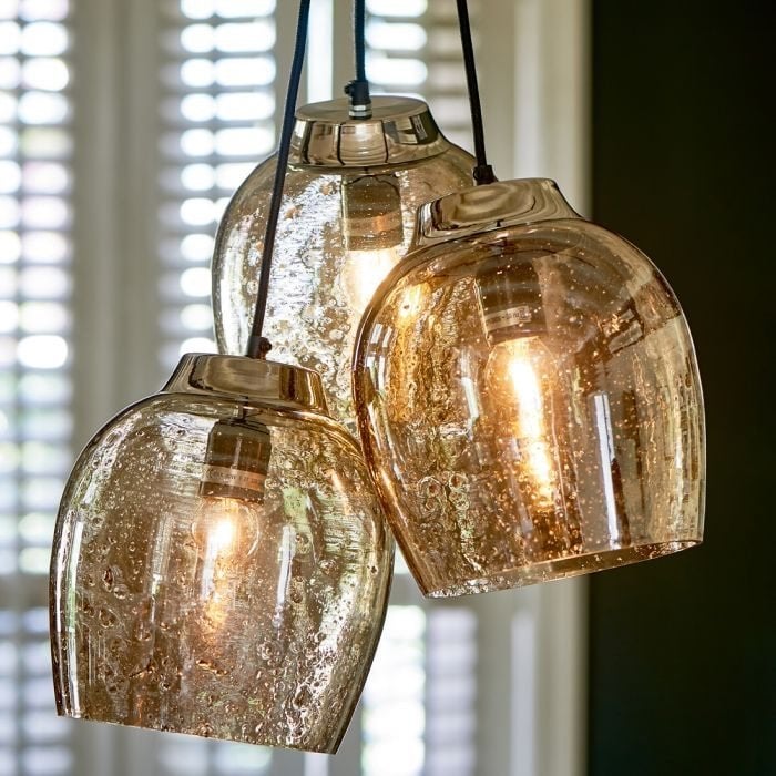 Riviera Maison Rue De Temple Triple lamp, Ophalen of Verzenden, Gebruikt, Glas, 75 cm of meer