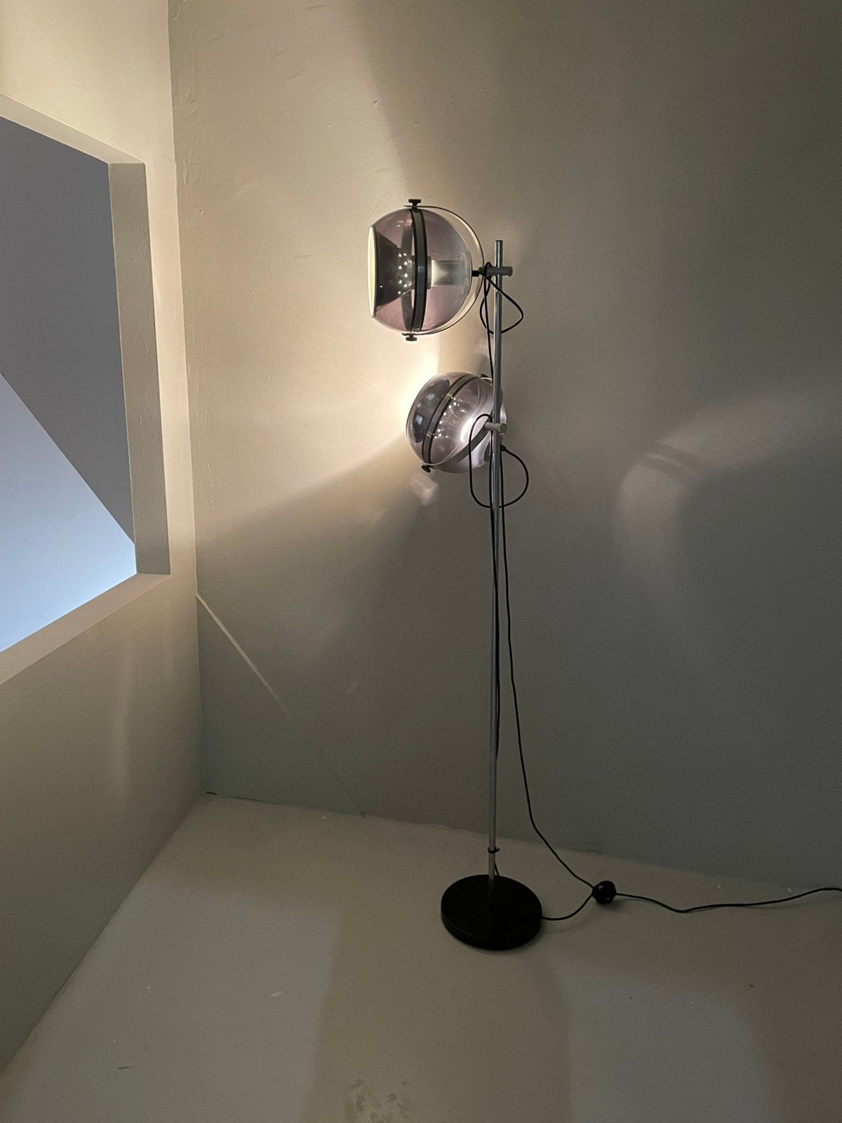 Dijkstra vloerlamp vintage jaren 60 space age, Ophalen, Kunststof, ., E27 (groot)