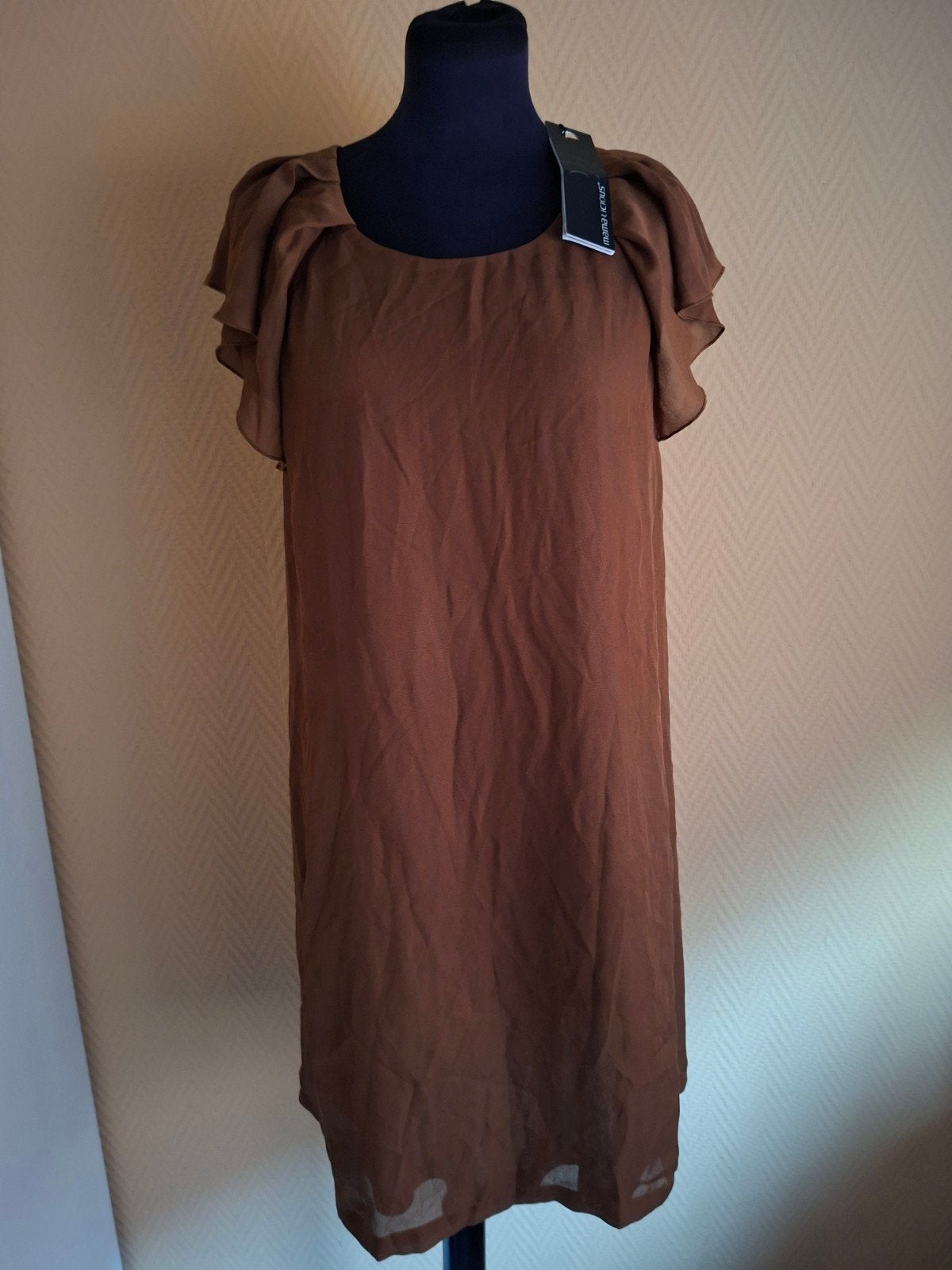 Nieuw Mamalicious zwangerschapsjurkje - Maat S, Bruin, Jurk, Mamalicious, Nieuw