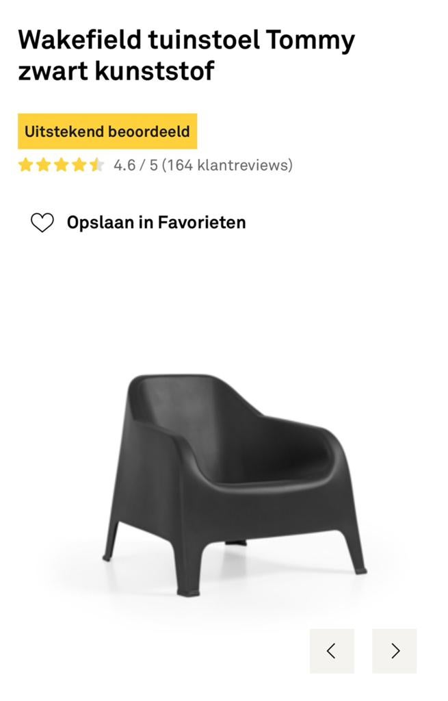 4 tuinstoelen, Tuin en Terras, Ophalen, Zo goed als nieuw, Kunststof