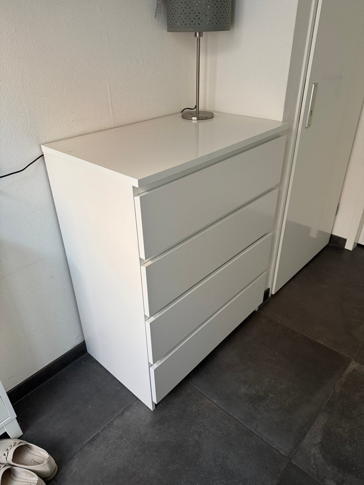 Malm ladekast 4 lades, Huis en Inrichting, Kasten | Ladekasten, Ophalen, 50 tot 100 cm, Zo goed als nieuw, 3 of 4 laden
