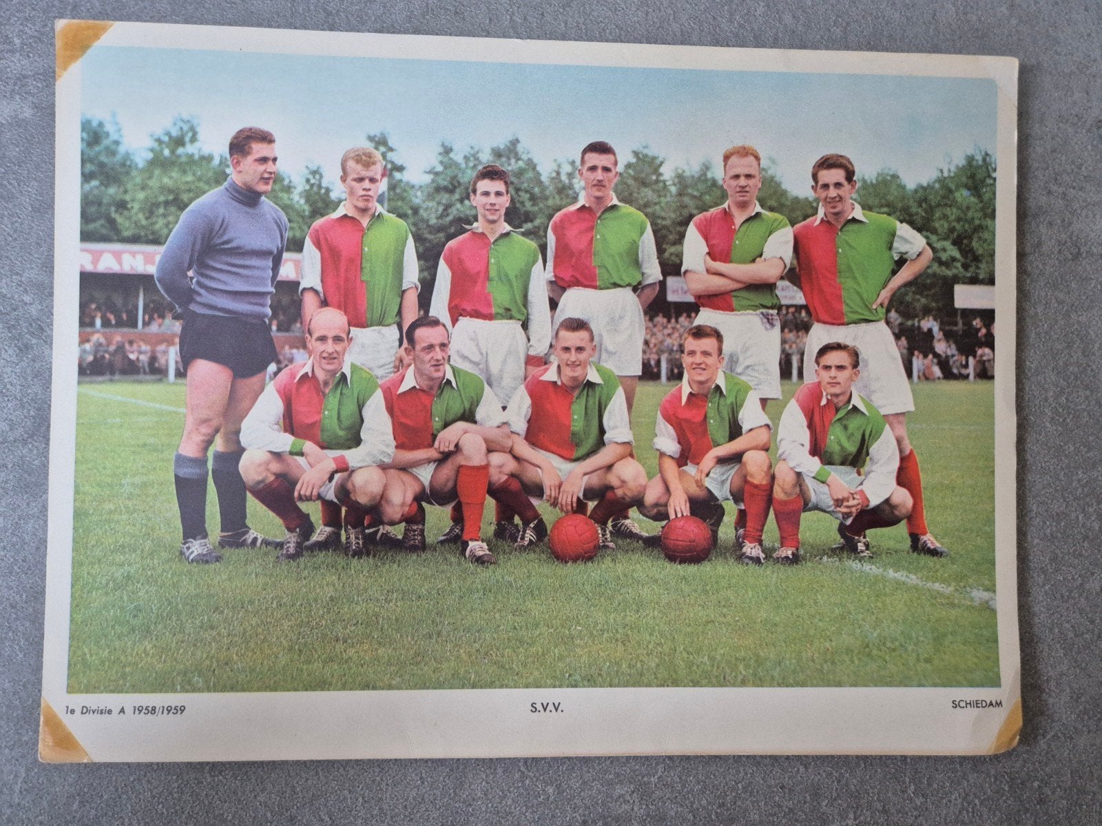 Voetbalplaat Esso 1958/59 SVV, Ophalen of Verzenden, Poster, Plaatje of Sticker