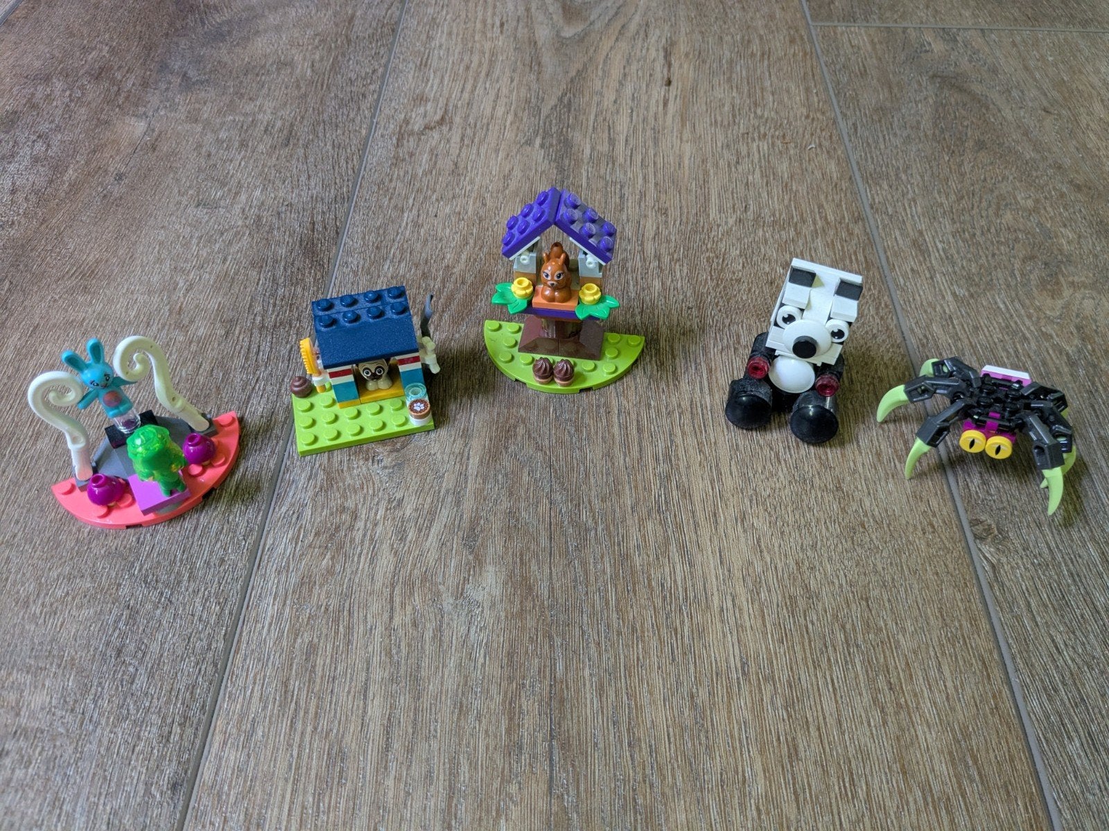 Lego minisets: konijn, hond, eekhoorn, panda, spin., Ophalen of Verzenden, Zo goed als nieuw