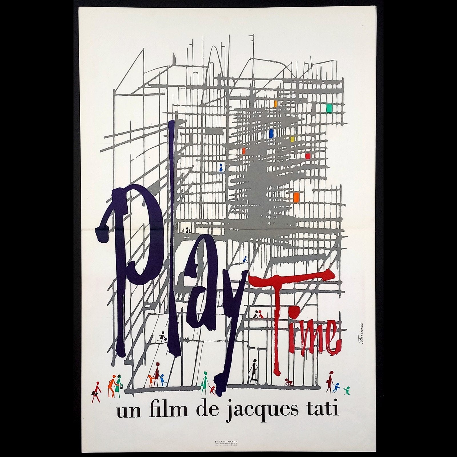 TATI Play Time vintage 1967 poster, Verzenden, Film en Tv