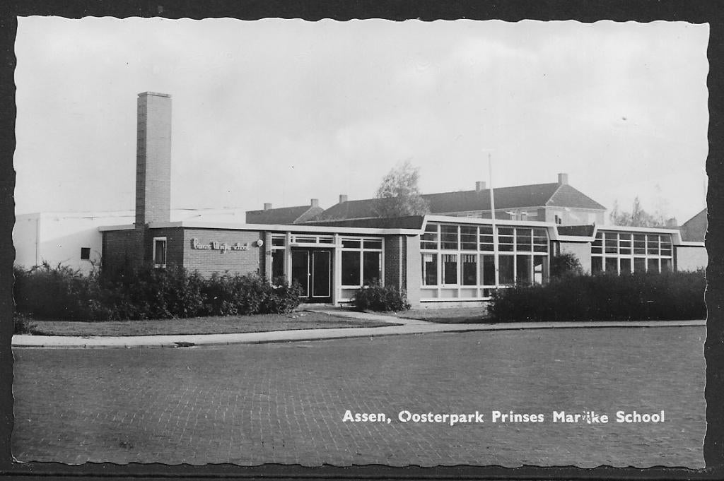 163 Assen, Oosterpak Prinses Marijke School, Ophalen of Verzenden, Voor 1920, Ongelopen, Drenthe