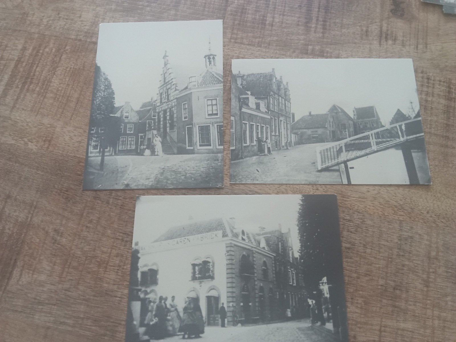drie oude ongelopen ansichtkaarten,  Oudewater, onbelopen, Verzamelen, Verzenden, 1940 tot 1960