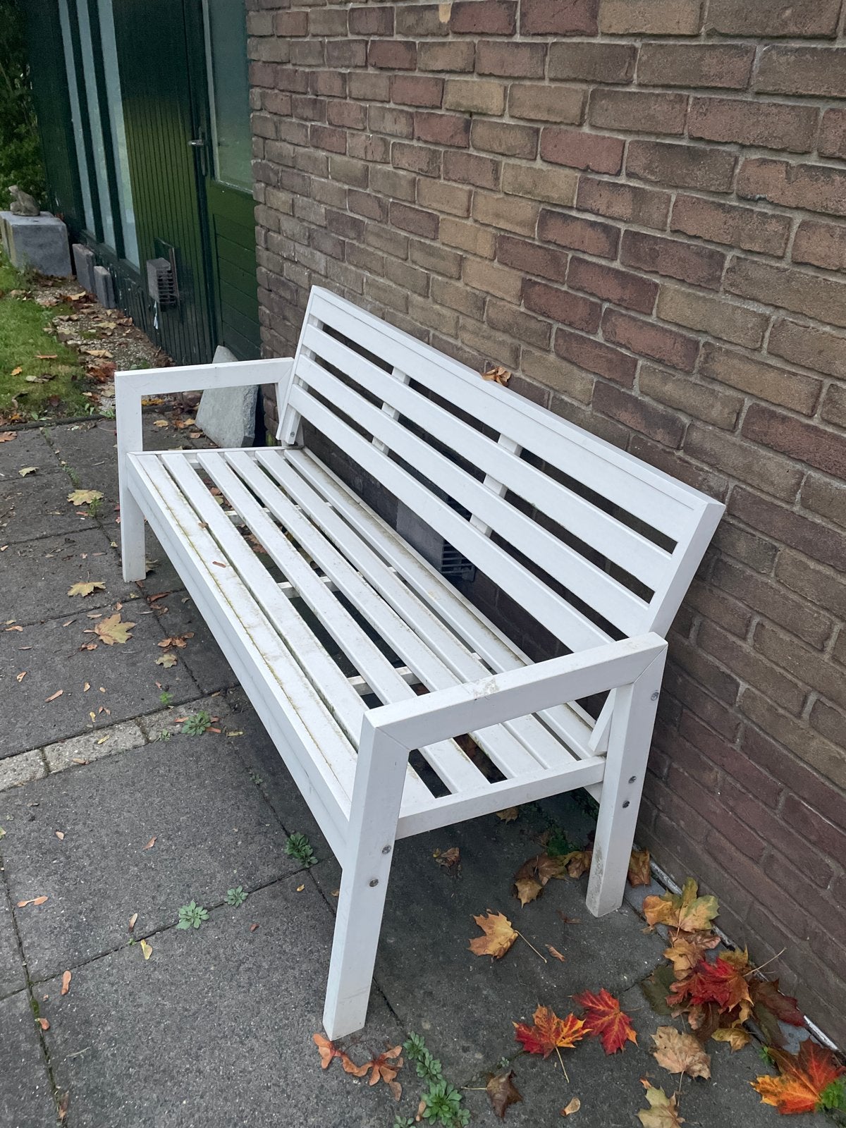 Witte Tuinbank 30 euro - moet weg, Ophalen, Gebruikt, Kunststof
