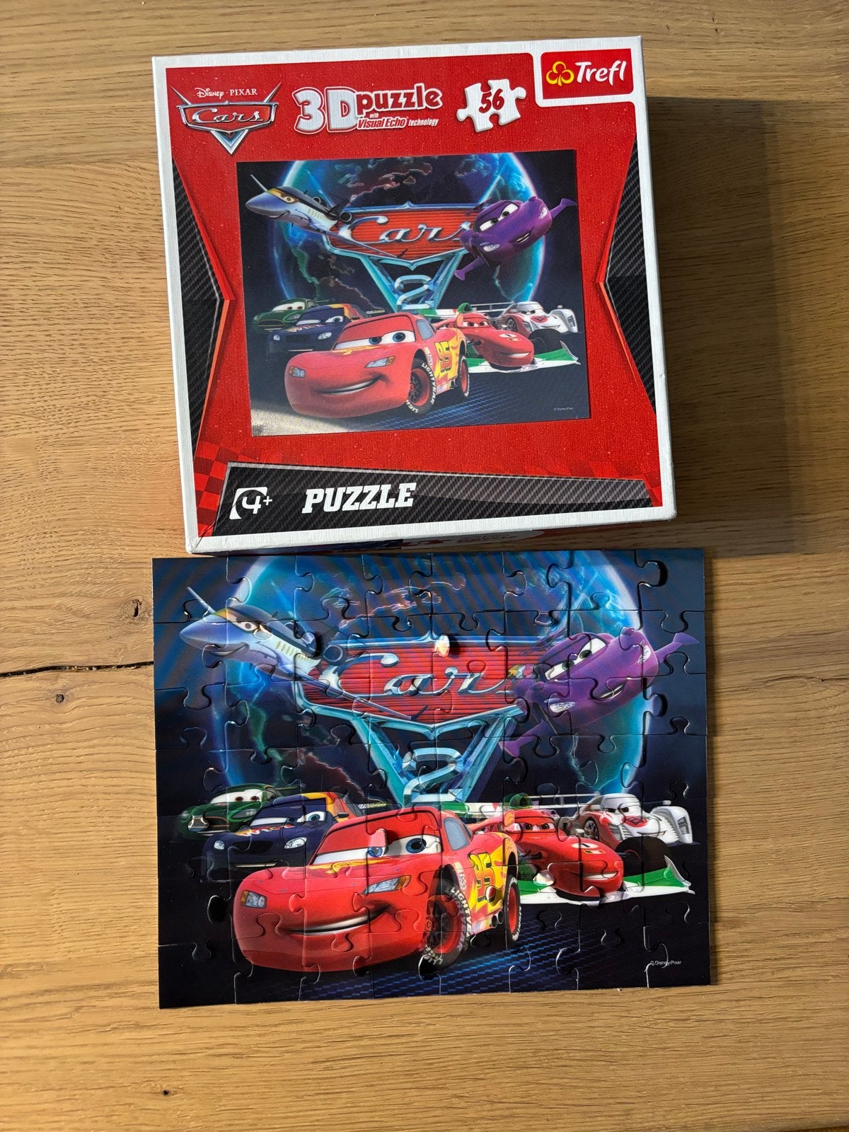 Mooie complete 3D puzzel van Cars, Ophalen of Verzenden, Meer dan 50 stukjes, Gebruikt, 4 tot 6 jaar