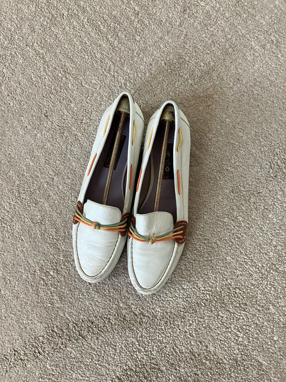Witte leren schoenen maat 41, Ophalen of Verzenden, Zo goed als nieuw, Wit, Overige materialen