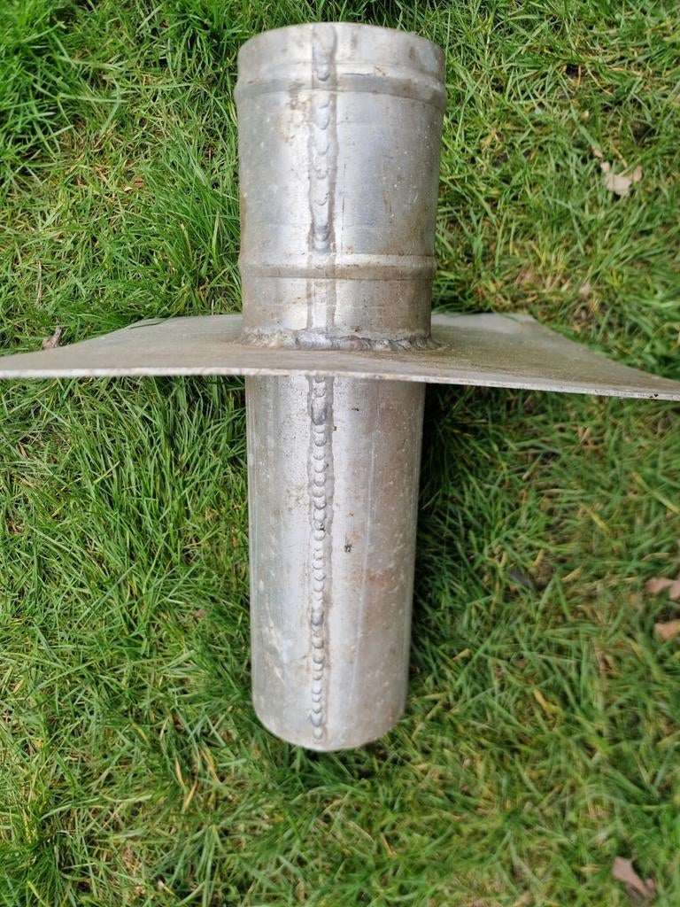 Dakdoorvoer, aluminium,  rond 110 mm,  plakplaat 33x33 cm, Ophalen, Zwart, Metaal, Minder dan 5 m²
