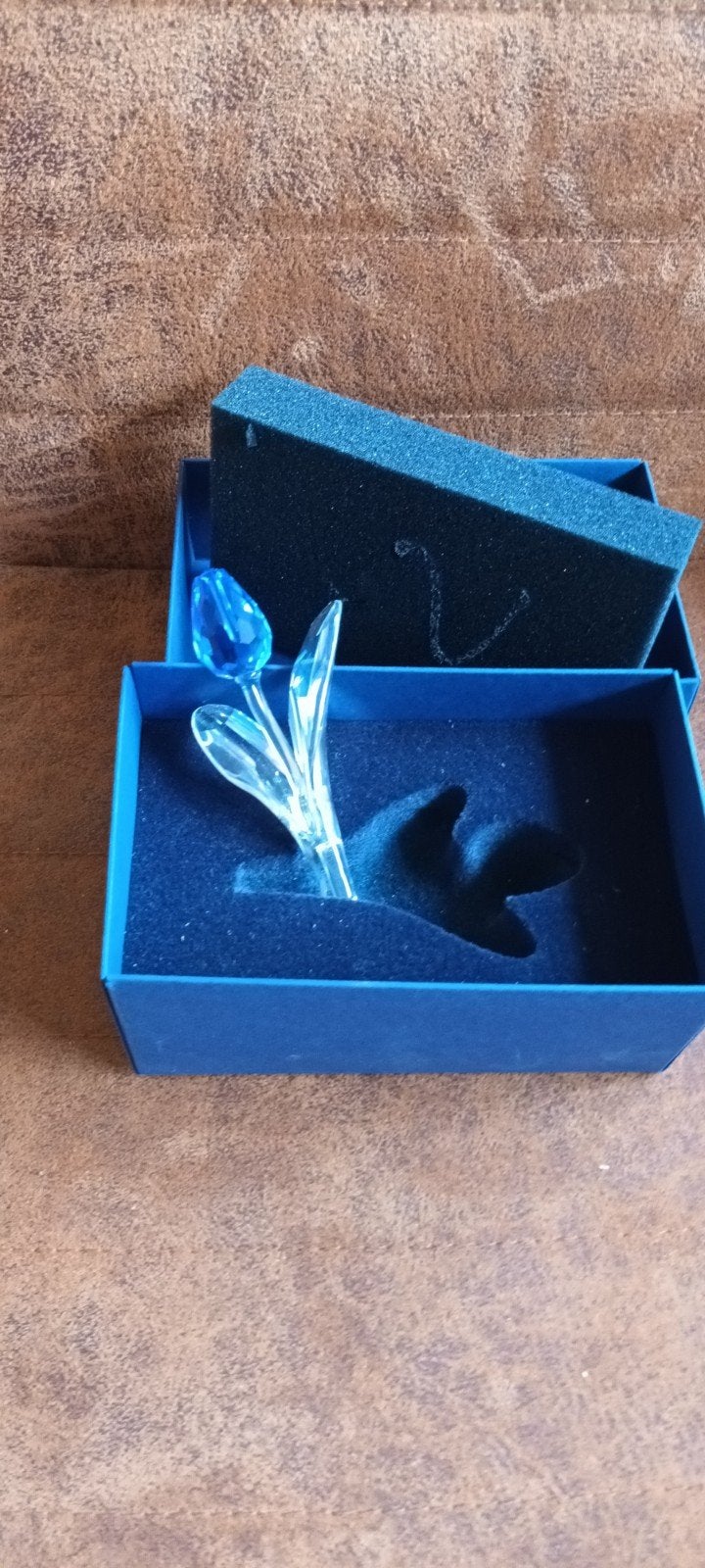 Swarovski Kristallen Tulp met Display, Verzamelen, Ophalen of Verzenden, Zo goed als nieuw, Figuurtje