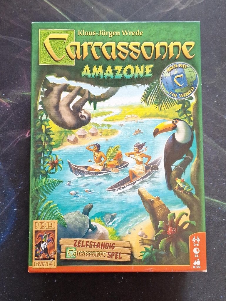 te koop: Carcassonne Amazone van uitgever 999-games., Hobby en Vrije tijd, Gezelschapsspellen | Bordspellen, Vijf spelers of meer