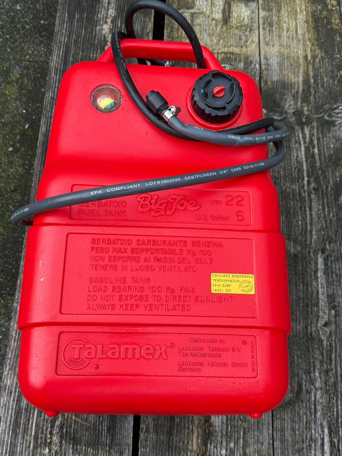 Brandstof tank 22 liter Diesel, Ophalen, Zo goed als nieuw, Motor en Techniek, Zeilboot of Motorboot