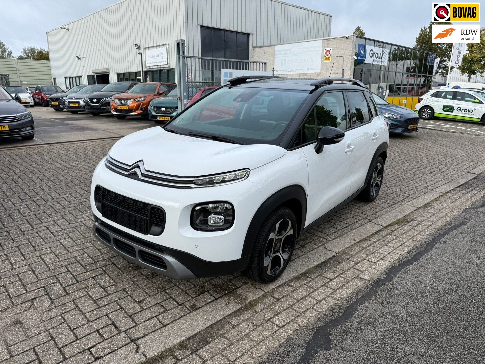 Citroen C3 Aircross 1.2 PureTech S&S Feel Automaat, Panodak,, Gebruikt, 1199 cc, Wit, Origineel Nederlands