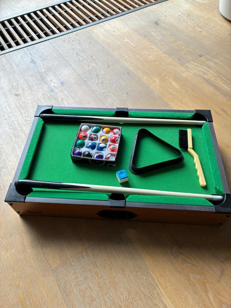 Mini Pooltafel Set - Compleet met Accessoires, Ophalen, Zo goed als nieuw, Pooltafel