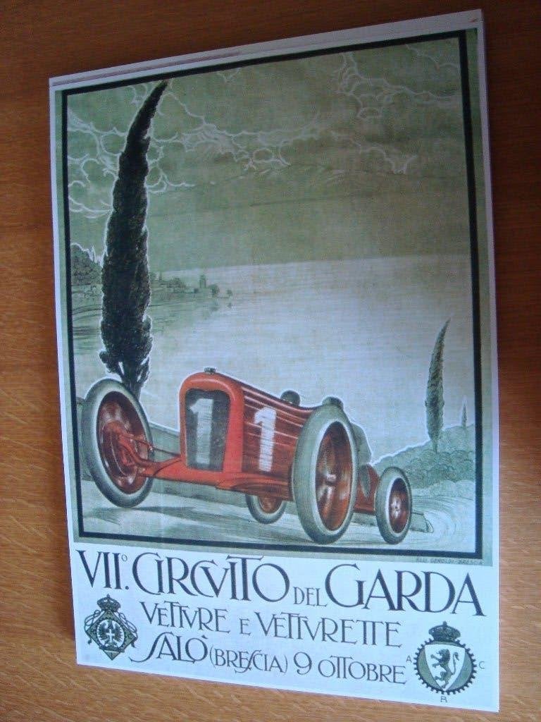 Vii circvito del gardis plaat 42-30 cm, Verzamelen, Ophalen of Verzenden, Nieuw, Auto's