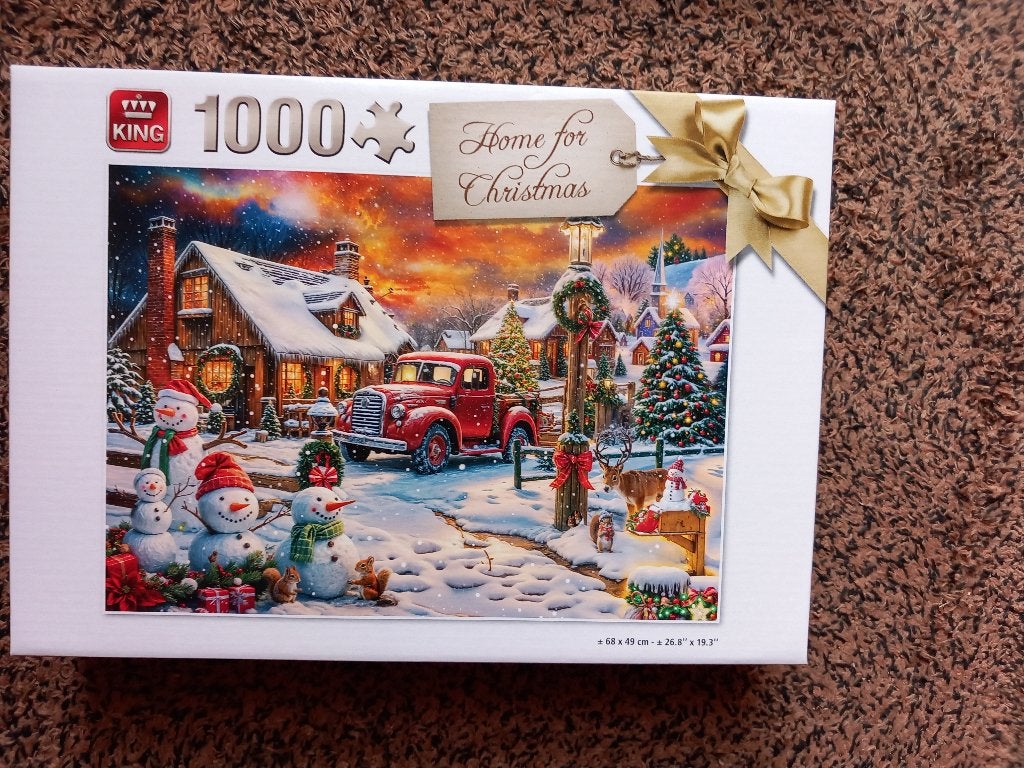 Home for Christmas kerstpuzzel puzzel 1000 stukjes nieuw, Ophalen of Verzenden, 500 t/m 1500 stukjes, Nieuw, Legpuzzel