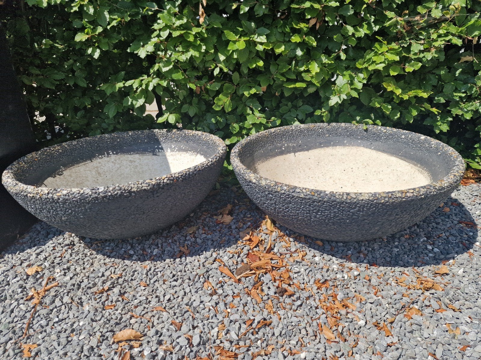 Betonnen plantenbakken - Set van 2, Tuin en Terras, Ophalen, Gebruikt, Rond, 60 tot 100 cm