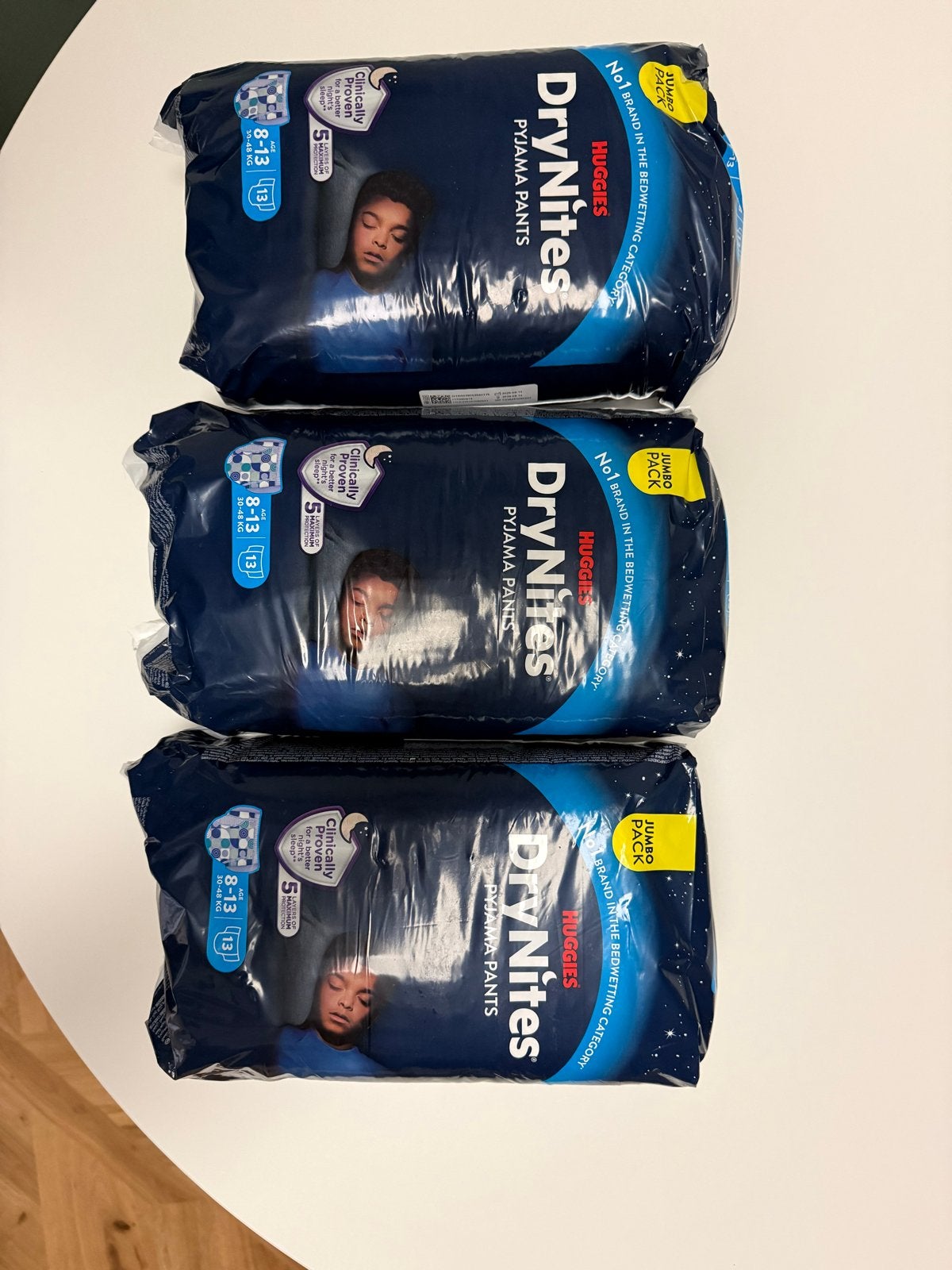 3x Huggies DryNites Pyjama Pants 8-13 jaar, Ophalen of Verzenden, Nieuw