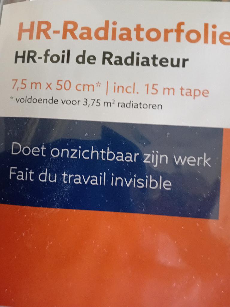 Radiatorfolie, Doe-het-zelf en Verbouw, Isolatie en Afdichting, Minder dan 4 cm, Overige materialen, Nieuw, Ophalen of Verzenden