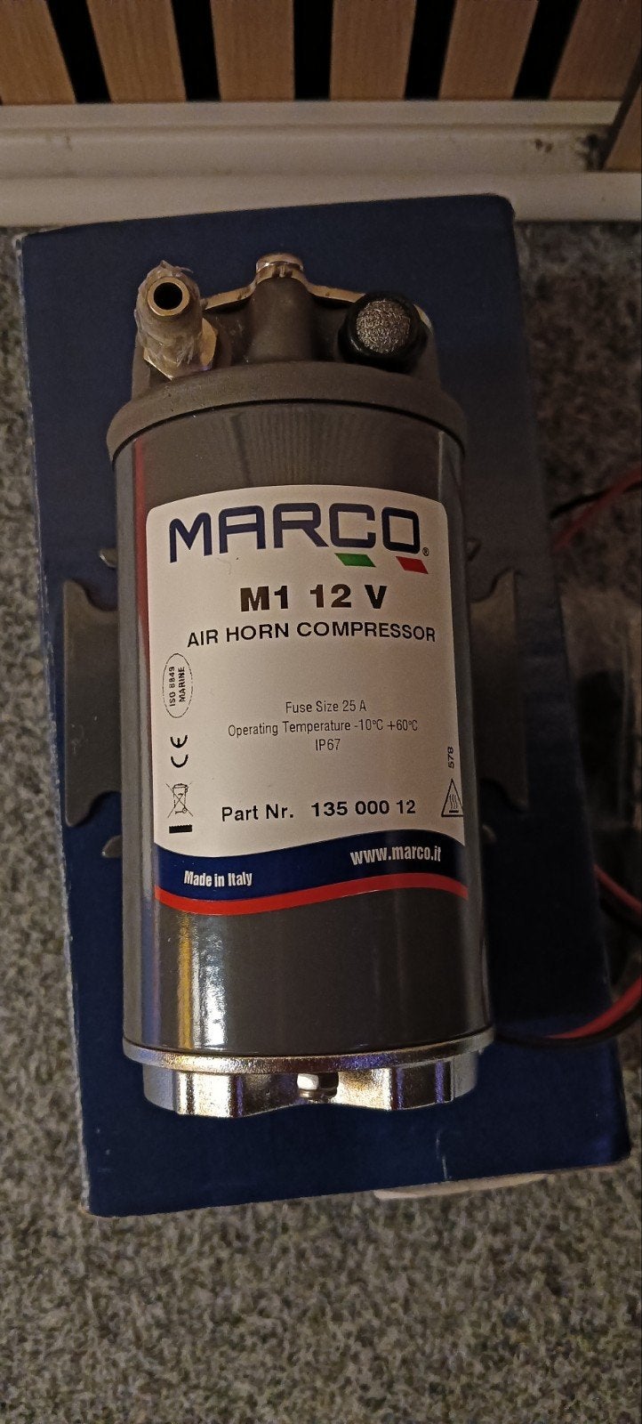 Marco M1 12V Lucht Hoorn Compressor - Nieuw in doos, Ophalen of Verzenden