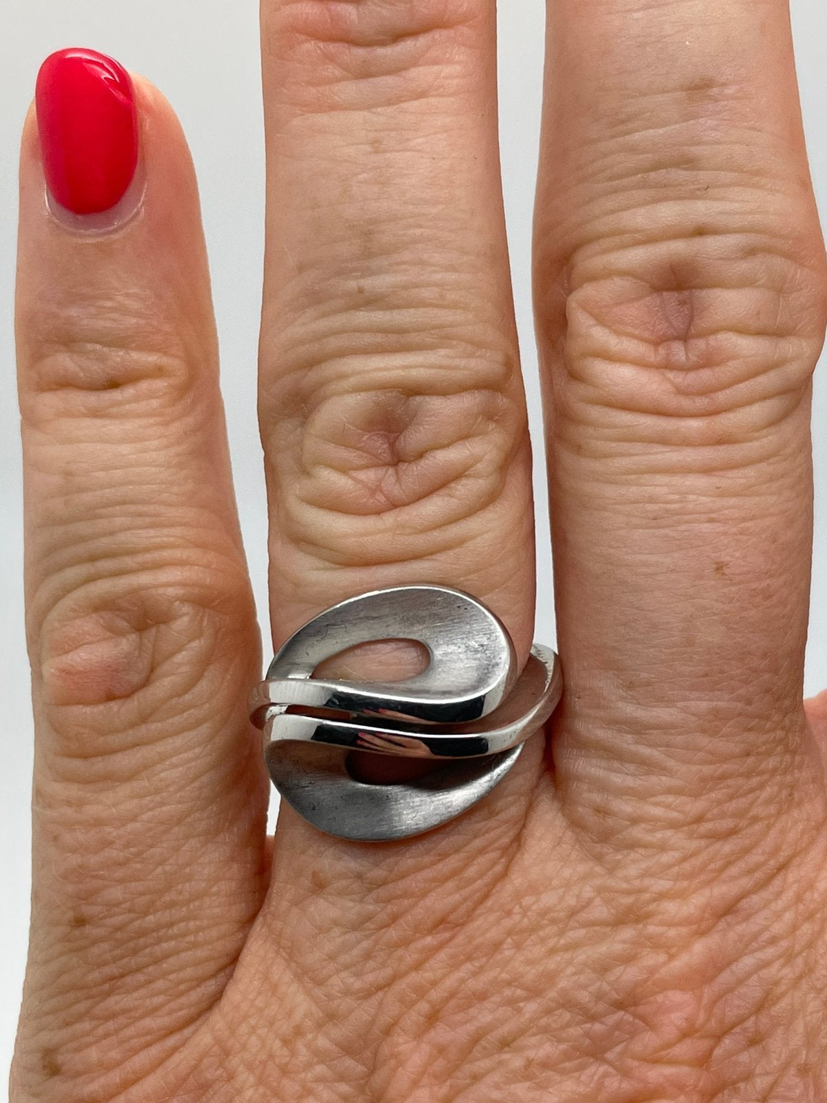 E864 Prachtige zilveren Franz Breuning ring maat 17, Ophalen of Verzenden, X, Dame, Zilver