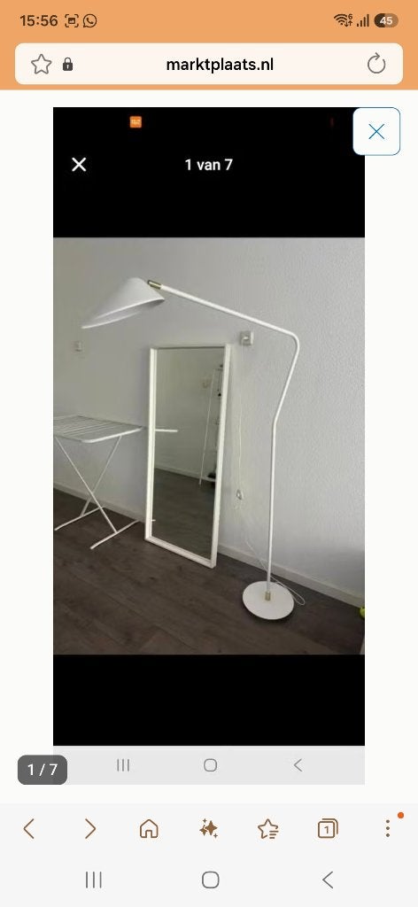 Mooie vloerlamp van westwing, Ophalen, Zo goed als nieuw, 150 tot 200 cm
