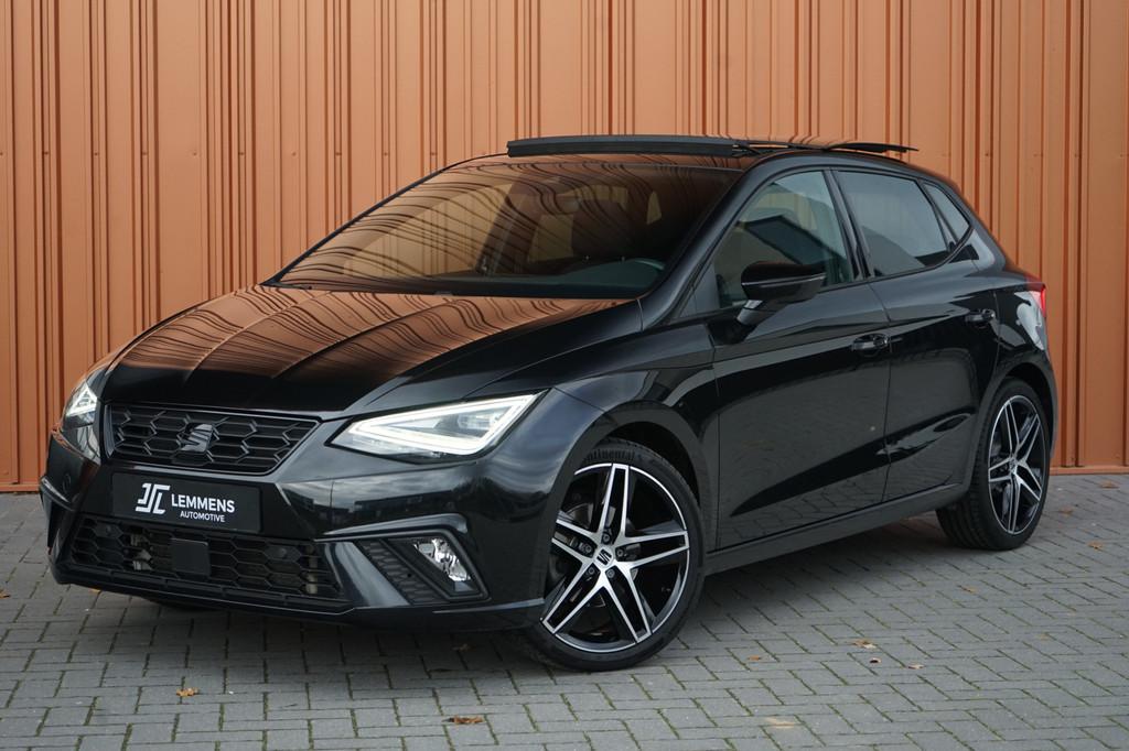 SEAT Ibiza 1.0 TSI FR BLACK EDITION DSG 110PK Panodak Virtua, Auto's, Automaat, Stof, Gebruikt, Zwart