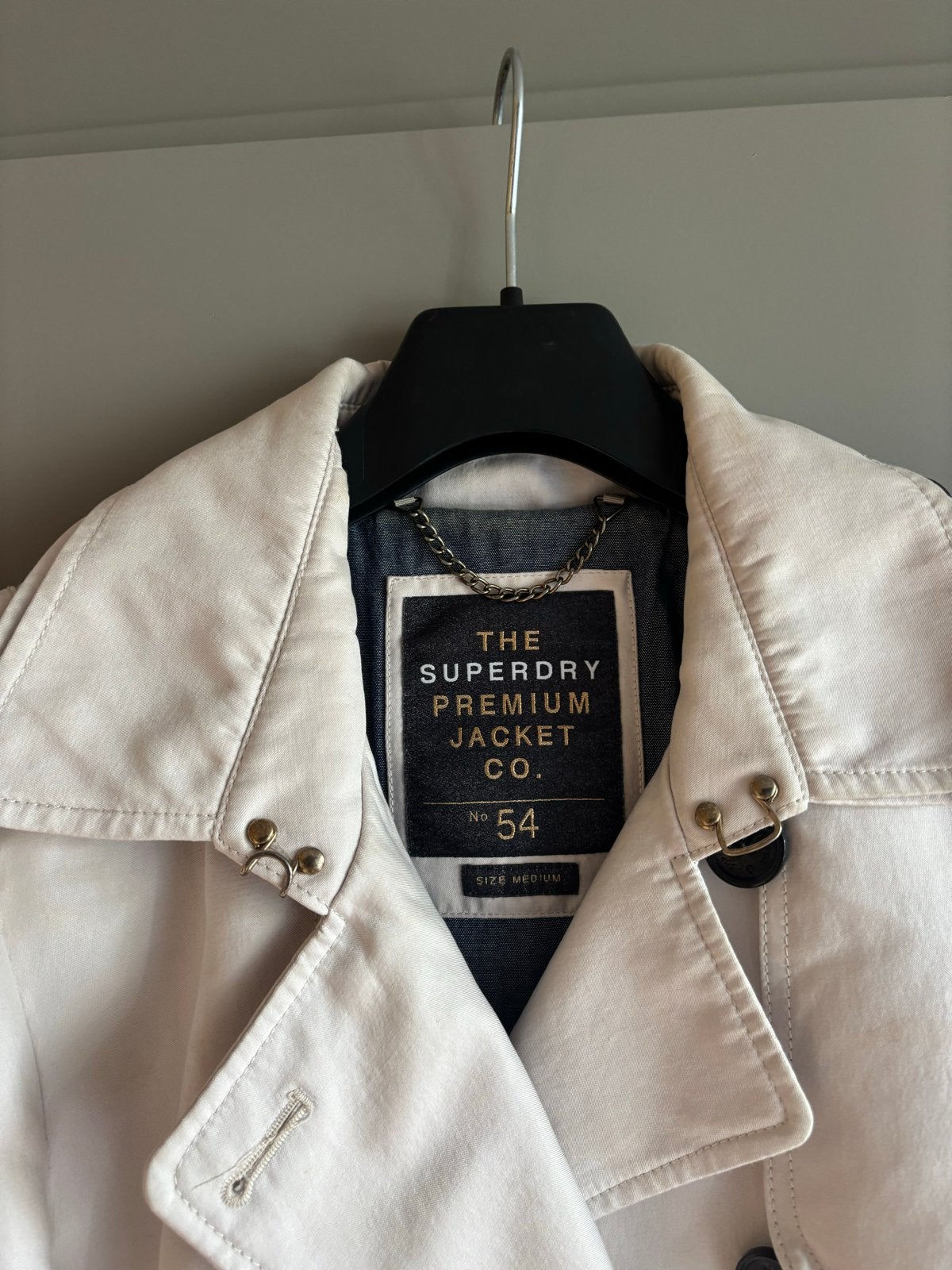 Superdry Premium Trenchcoat - Maat M, Ophalen of Verzenden, Zo goed als nieuw, Maat 38/40 (M), Beige