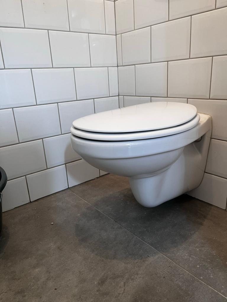Gratis Hangend toilet met bril - Snel Ophalen!, Doe-het-zelf en Verbouw, Sanitair, Ophalen, Gebruikt, Toilet