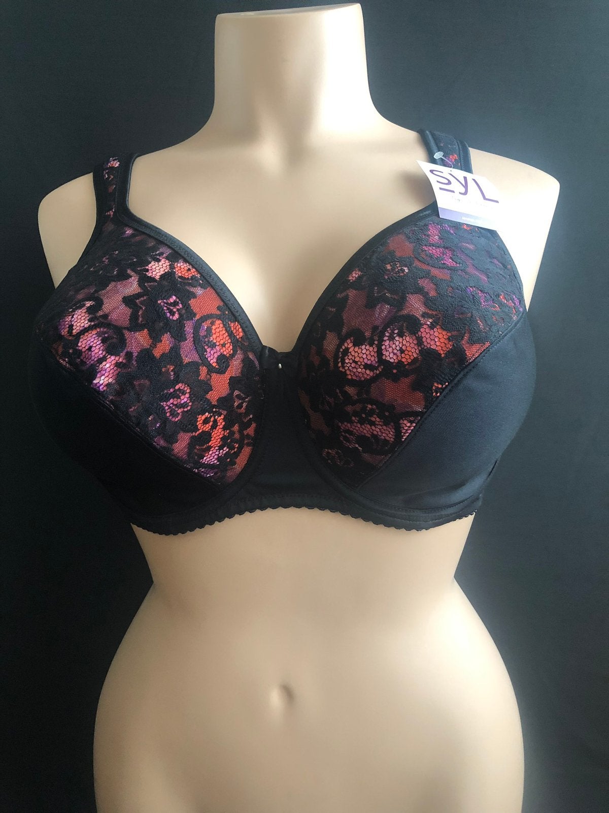 Syl bh 85b - 100b - 80c - 85c maia wild rose, Verzenden, Zwart, BH