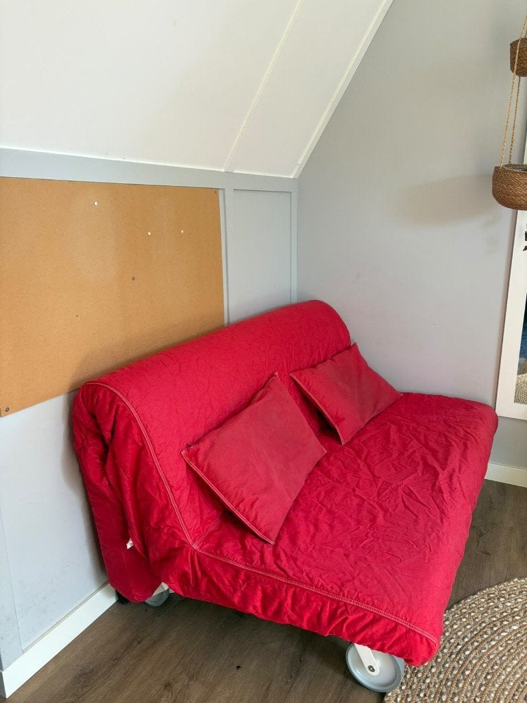 Ikea slaapbank, Huis en Inrichting, Ophalen, Gebruikt, Tweepersoons, 140 cm