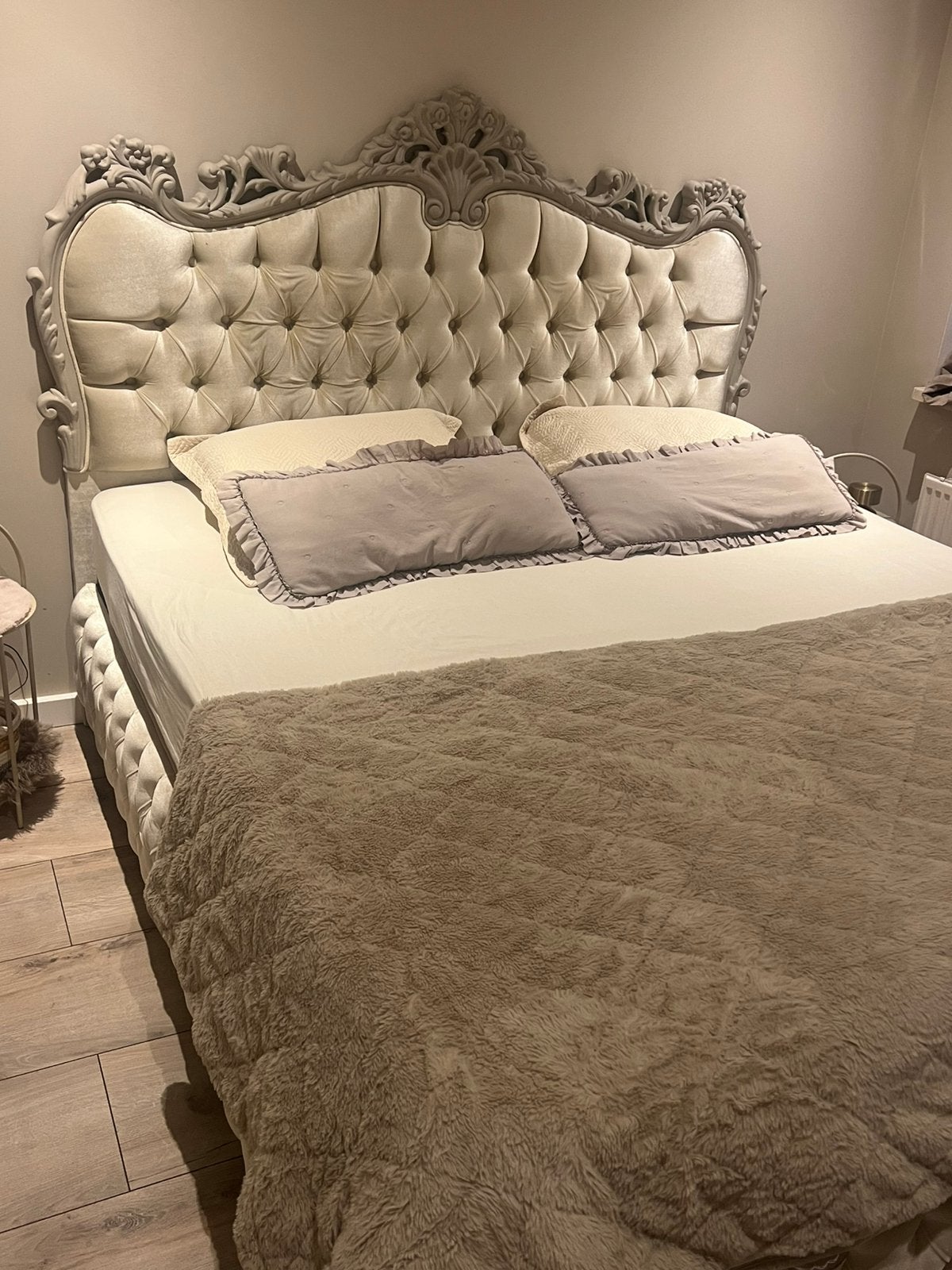 Bed barok sandy, Ophalen of Verzenden, Zo goed als nieuw, Tweepersoons, 140 cm