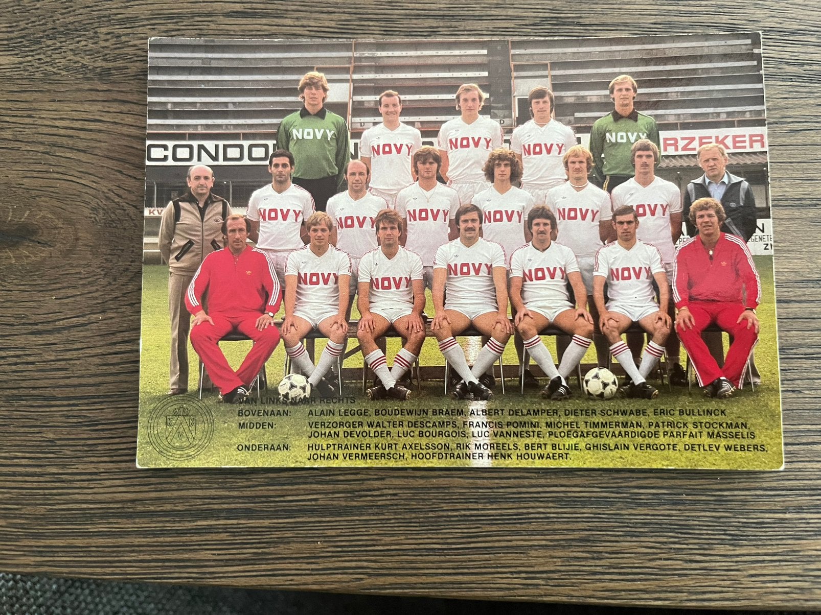 FOTOKAART WAREGEM 79-80, Ophalen of Verzenden, Zo goed als nieuw, Buitenlandse clubs, Spelerskaart