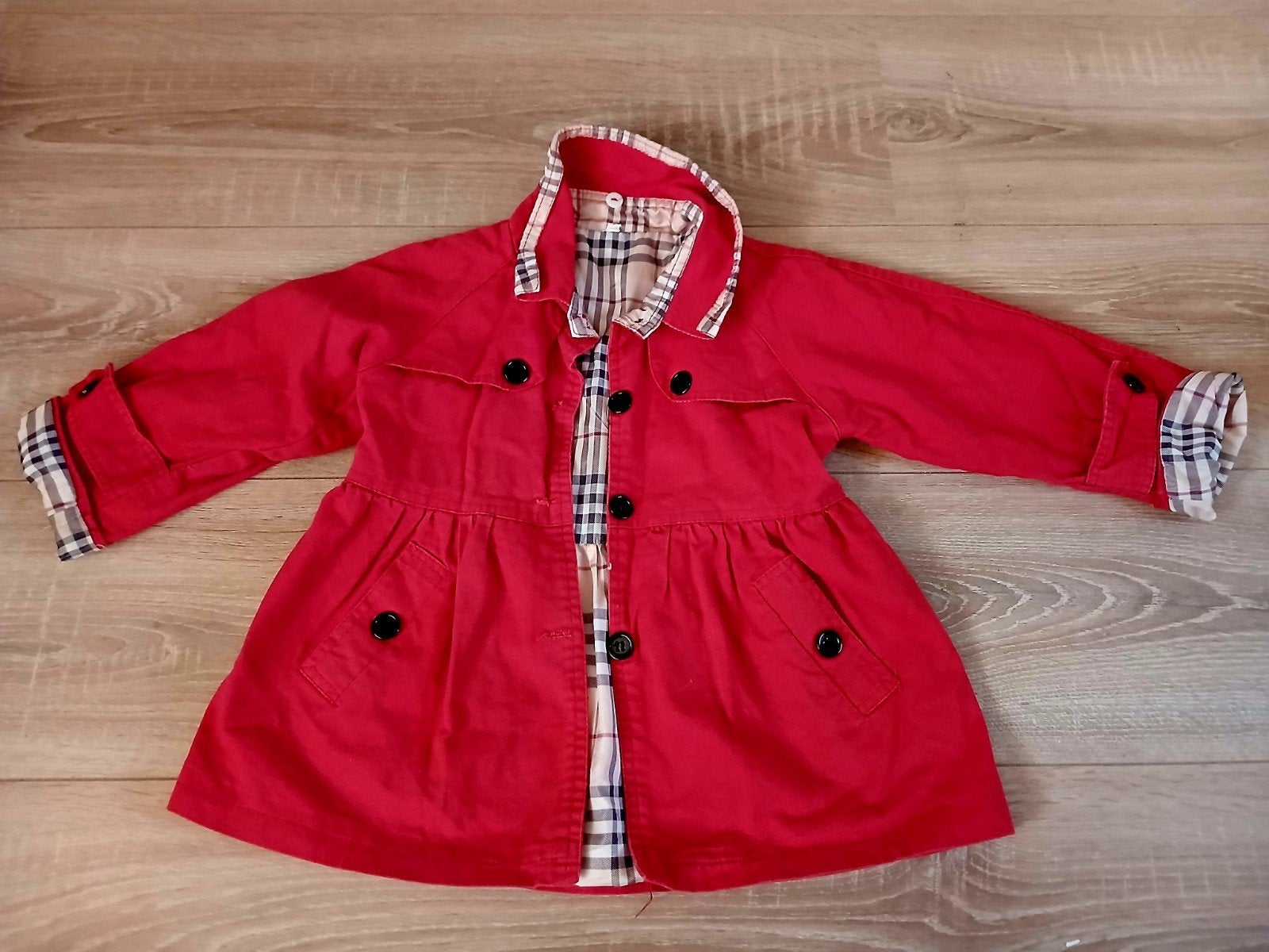 Meisjes jasje maatje 110 Burberry look, Ophalen of Verzenden, Zo goed als nieuw, Meisje, Jas