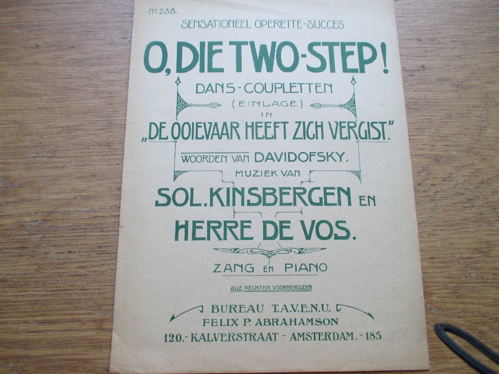 O, DIE TWO - STEP, Zang, Gebruikt, Ophalen of Verzenden, Artiest of Componist