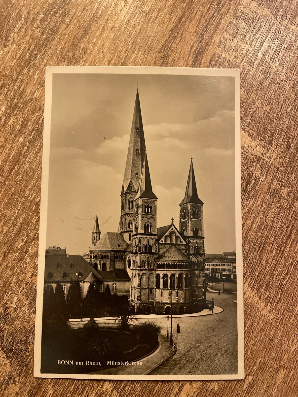 Oude Ansichtkaart Bonn am Rhein, Münsterkirche - Duitsland, Ophalen of Verzenden, 1920 tot 1940, Gelopen, Duitsland