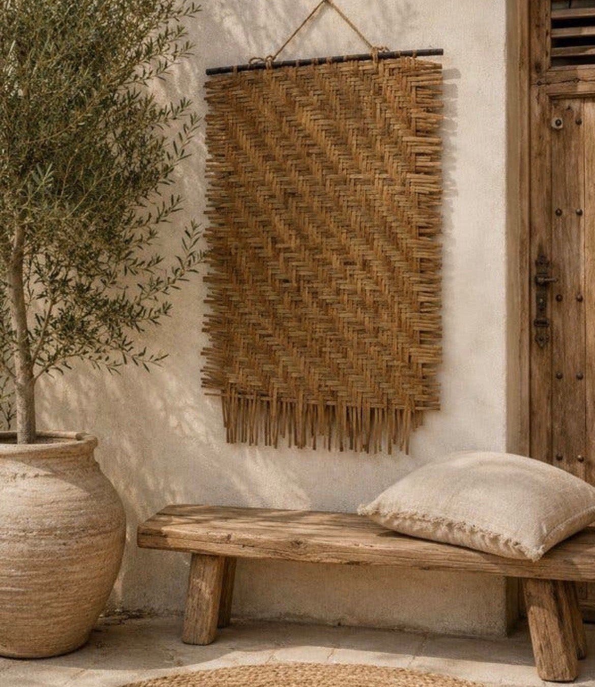 Bamboe wandkleed, Huis en Inrichting, Woonaccessoires | Wanddecoraties, Ophalen, Zo goed als nieuw